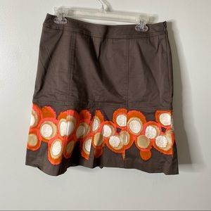 Etcetera Brown Unique Design Skirt Size 8